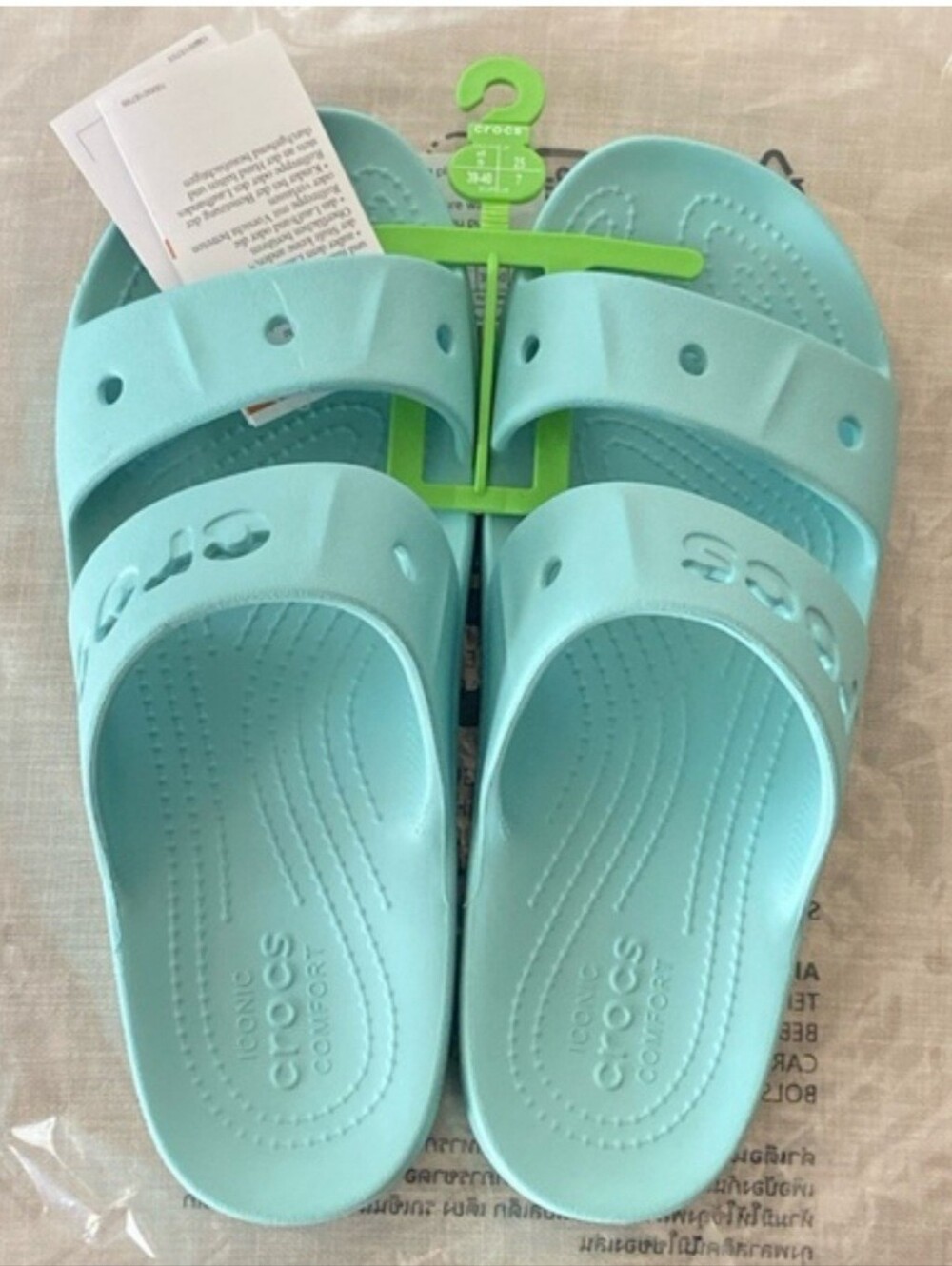 Crocs Baya Platform Sandal Pure Water Aqua Blue Green Size 8 EU38-39 New